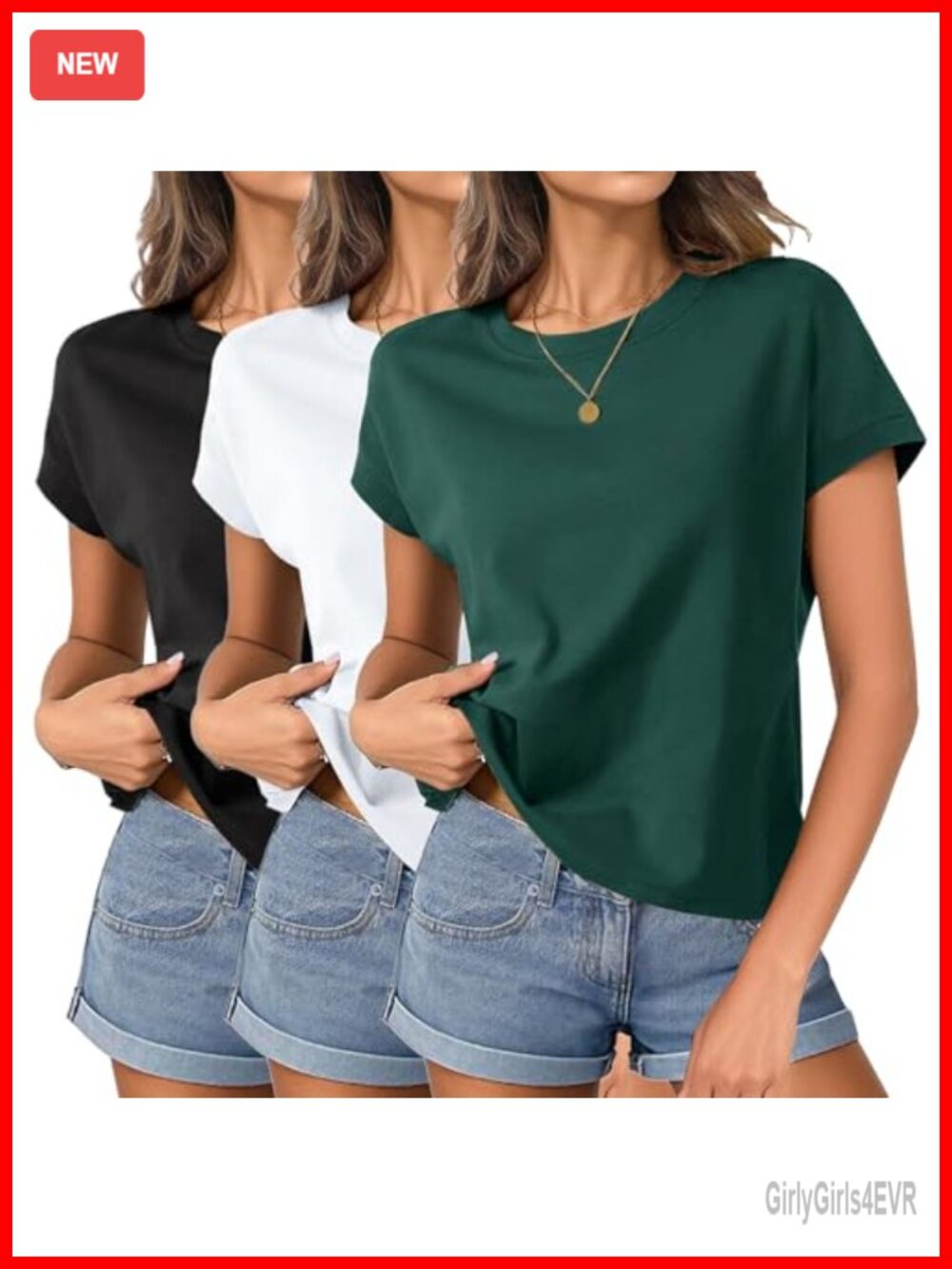 Women's Box Tee Cap Sleeve Crop Top Cotton Loose Fit Crewneck Summer Shirt